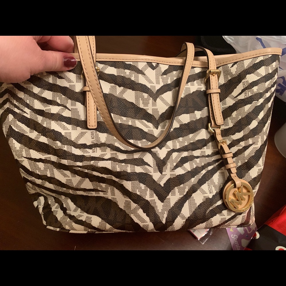 Zebra print MK purse